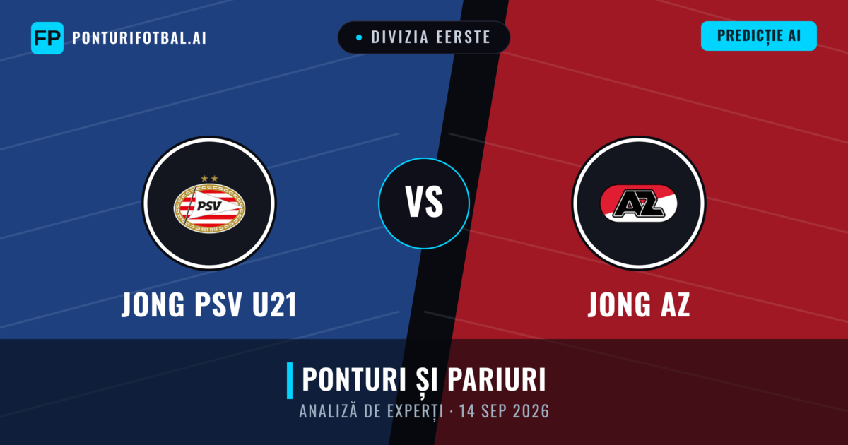 Jong PSV U21 vs Jong AZ — pronostic și avancronică meci