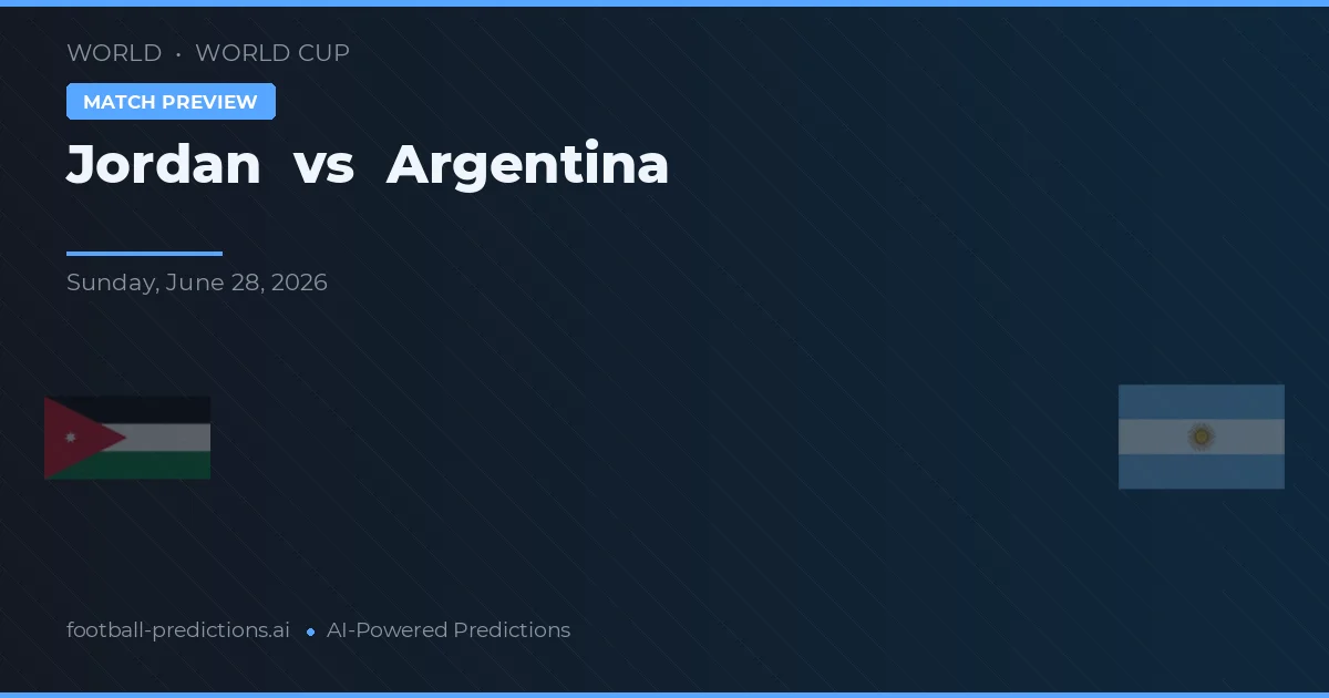 Iordania vs Argentina — pronostic și avancronică meci