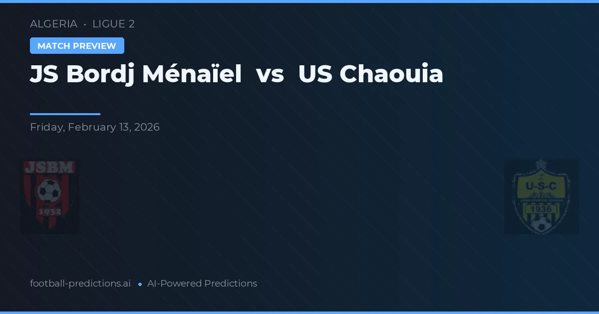 JS Bordj Ménaïel vs US Chaouia — pronostic și avancronică meci