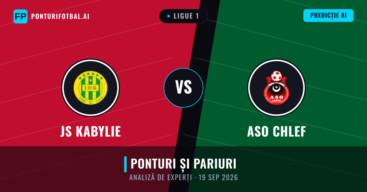 JS Kabylie vs ASO Chlef — pronostic și avancronică meci