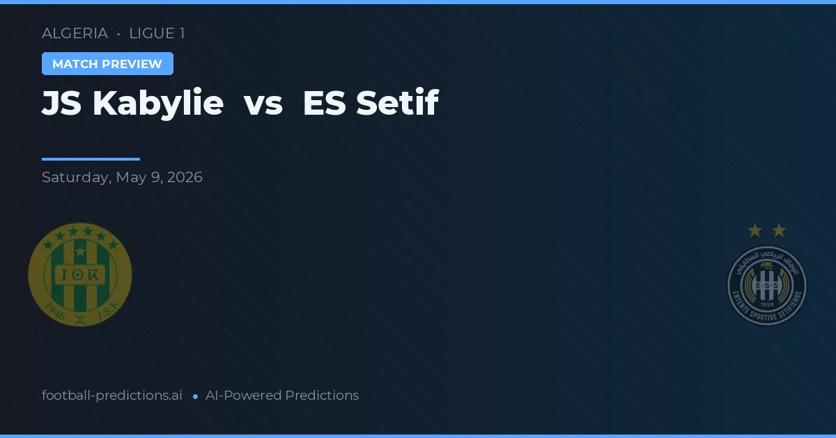 JS Kabylie vs ES Sétif — pronostic și avancronică meci