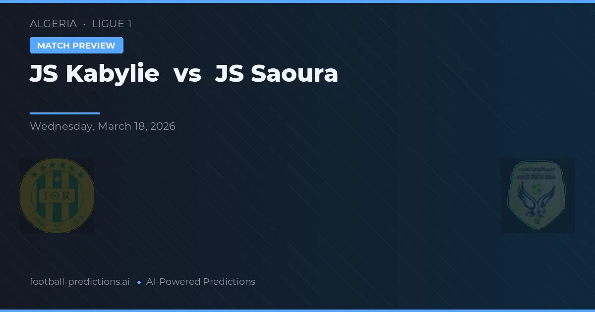 JS Kabylie vs JS Saoura — pronostic și avancronică meci