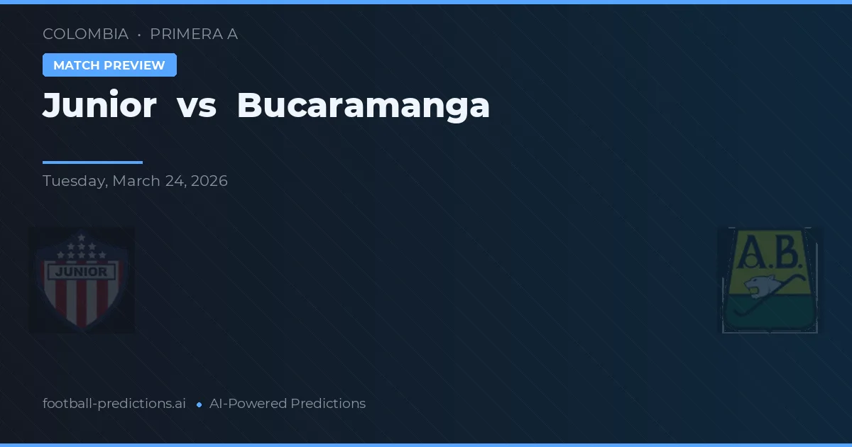 Junior vs Bucuramanga — pronostic și avancronică meci