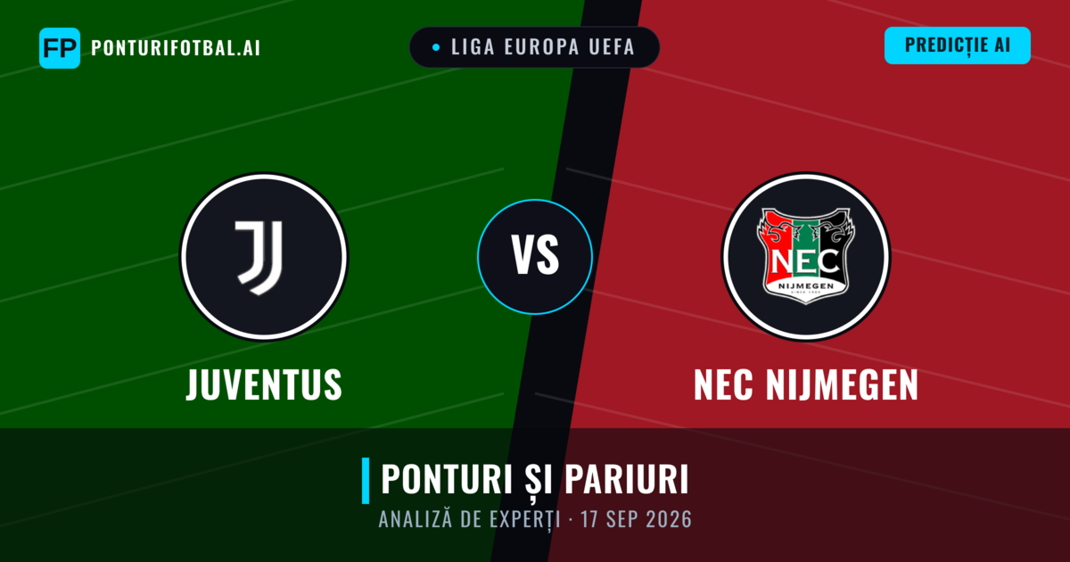 Juventus vs NEC Nijmegen — pronostic și avancronică meci