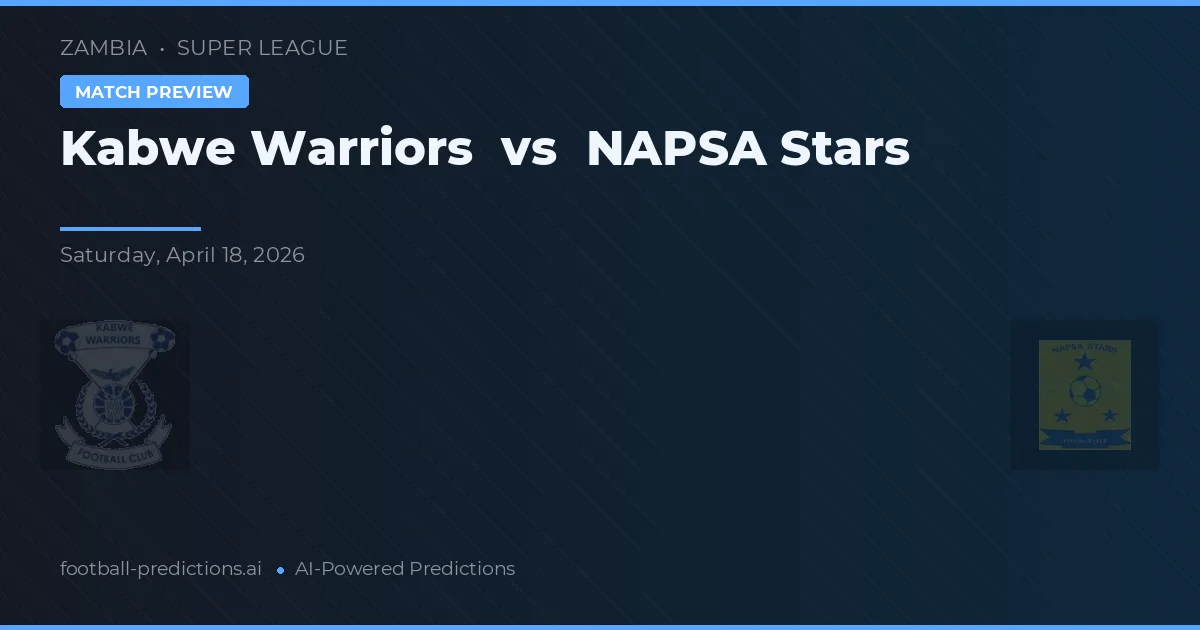 Kabwe Warriors vs Stars NAPSA — pronostic și avancronică meci