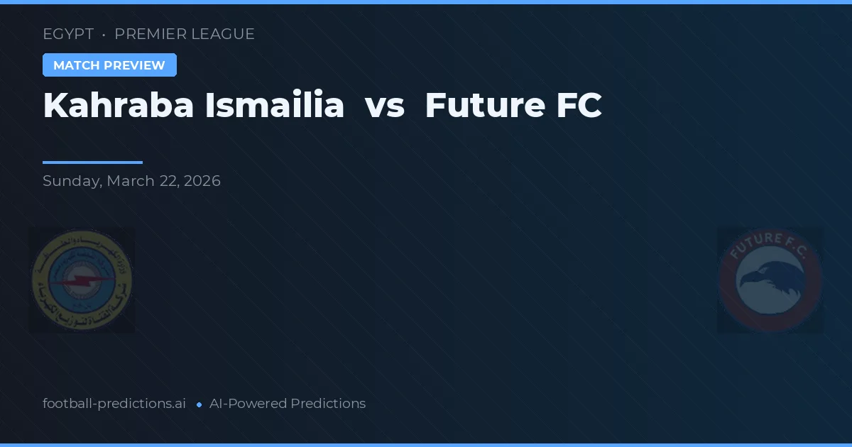 Kahraba Ismailia vs Future FC — pronostic și avancronică meci