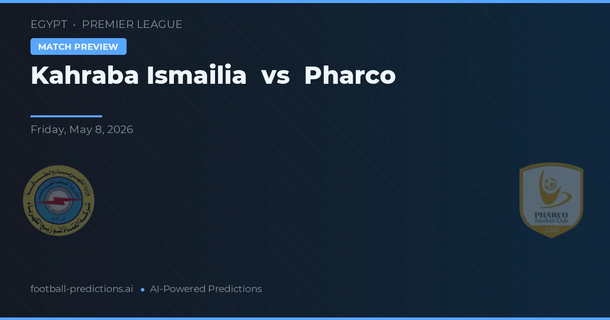 Kahraba Ismailia vs Pharco — pronostic și avancronică meci