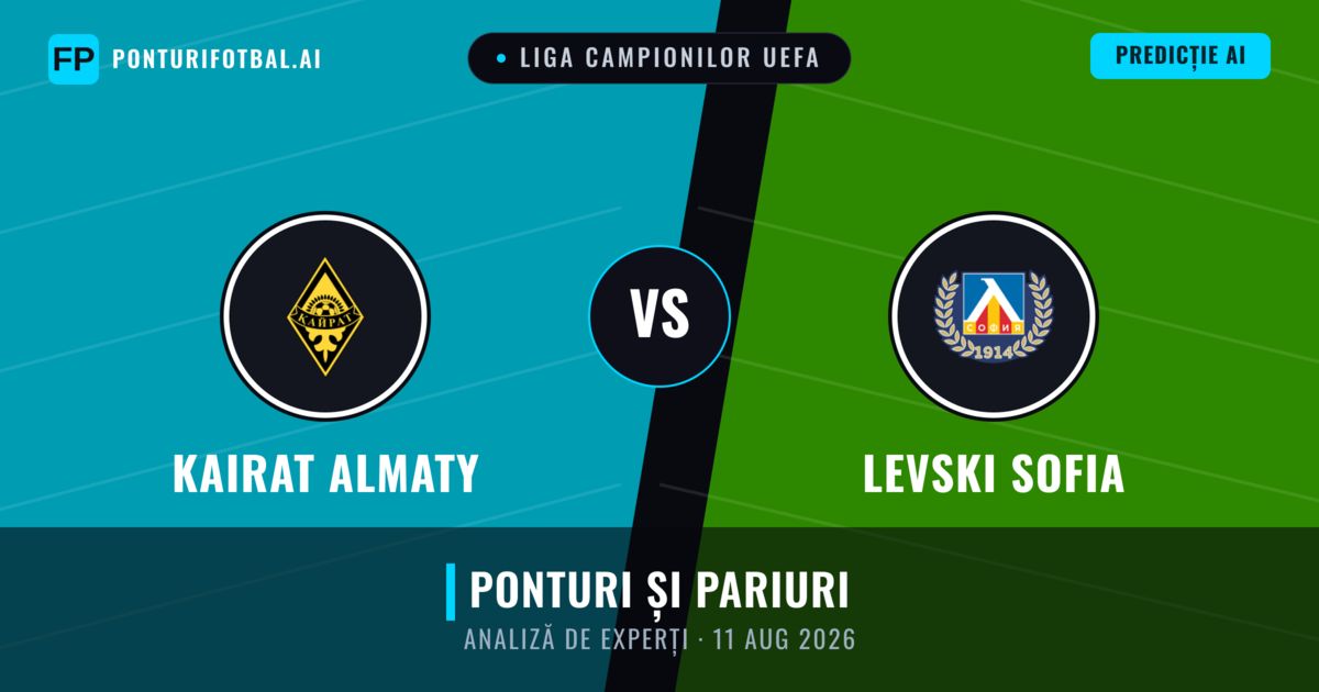 Kairat Almaty vs Levski Sofia — pronostic și avancronică meci