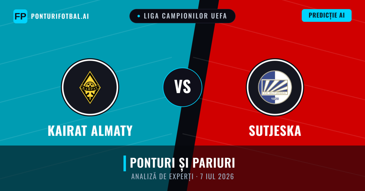 Kairat Almaty vs Sutjeska — pronostic și avancronică meci