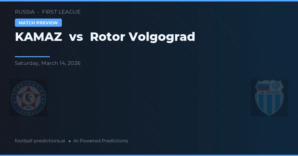 KAMAZ vs Rotor Volgograd — pronostic și avancronică meci