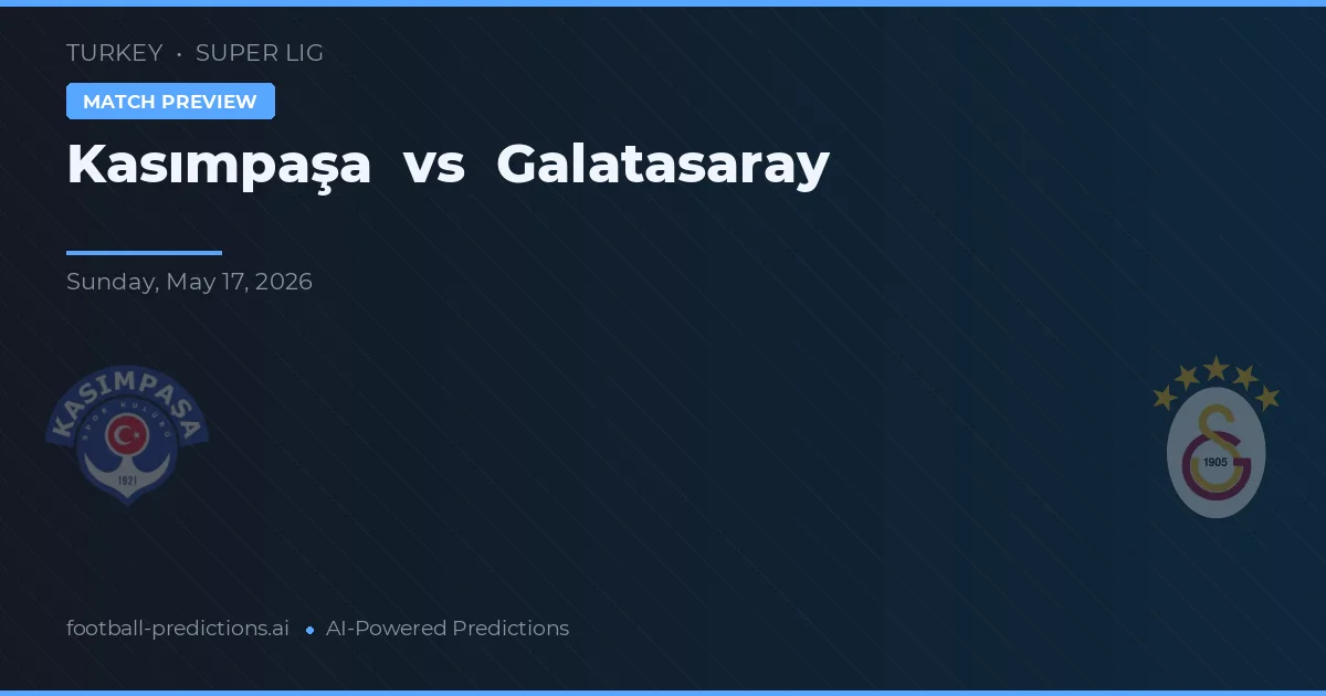 Kasımpaşa vs Galatasaray — pronostic și avancronică meci