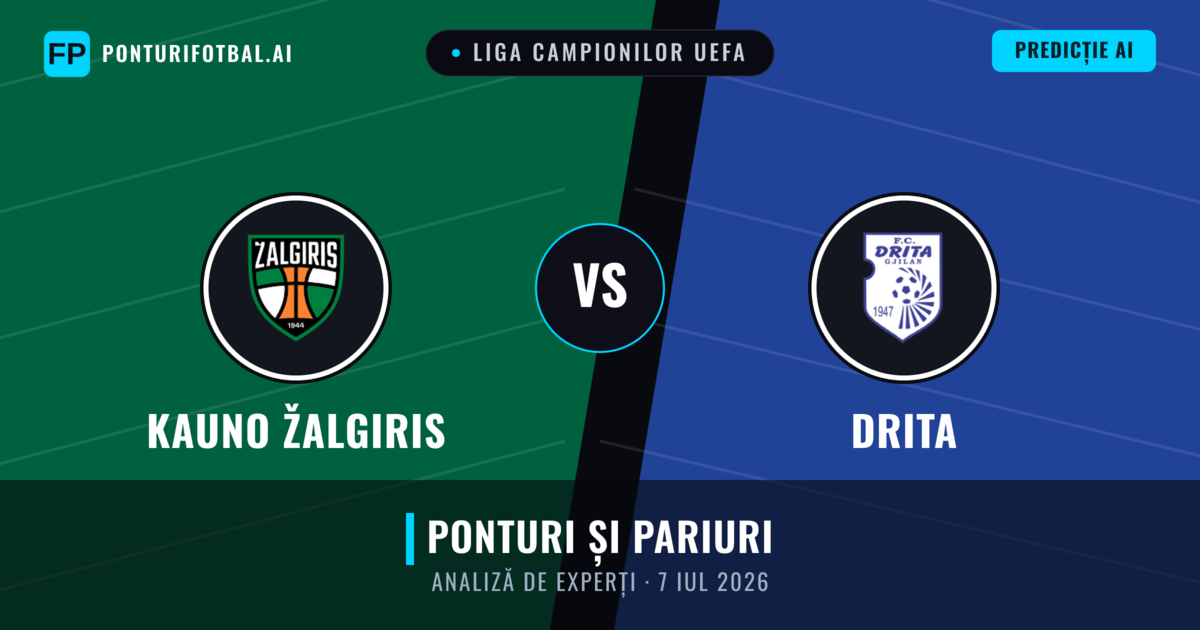 Kauno Žalgiris vs Drita — pronostic și avancronică meci