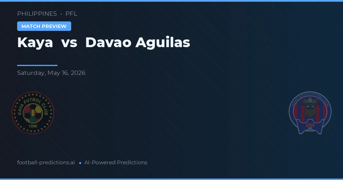 Kaya vs Davao Aguilas — pronostic și avancronică meci
