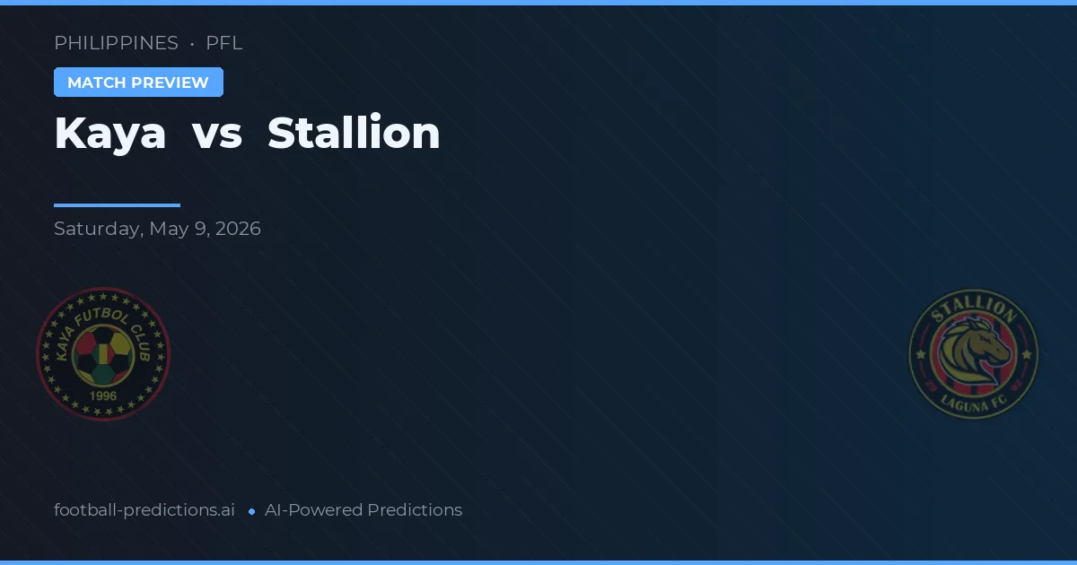Kaya vs Stallion — pronostic și avancronică meci