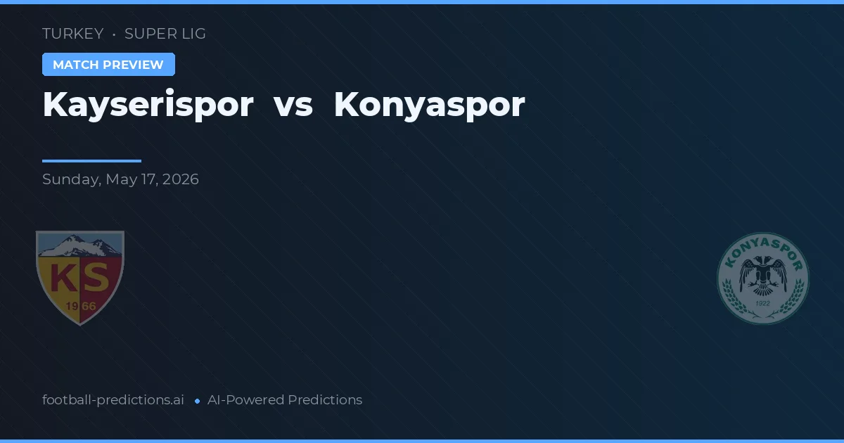 Kayserispor vs Konyaspor — pronostic și avancronică meci