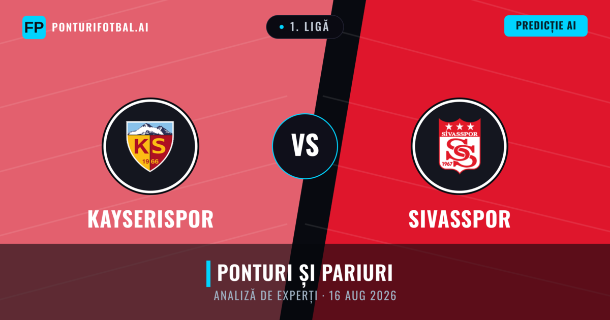 Kayserispor vs Sivasspor — pronostic și avancronică meci