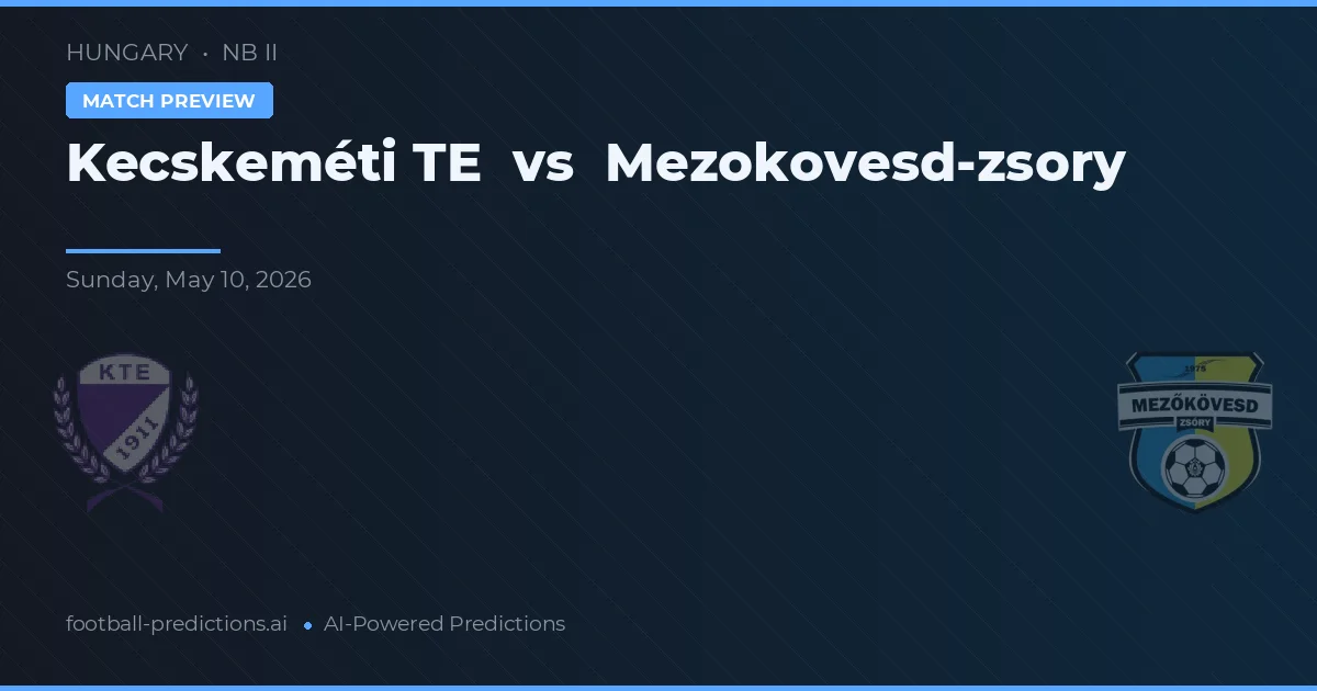 Kecskeméti TE vs Mezőkövesd-Zsóry — pronostic și avancronică meci