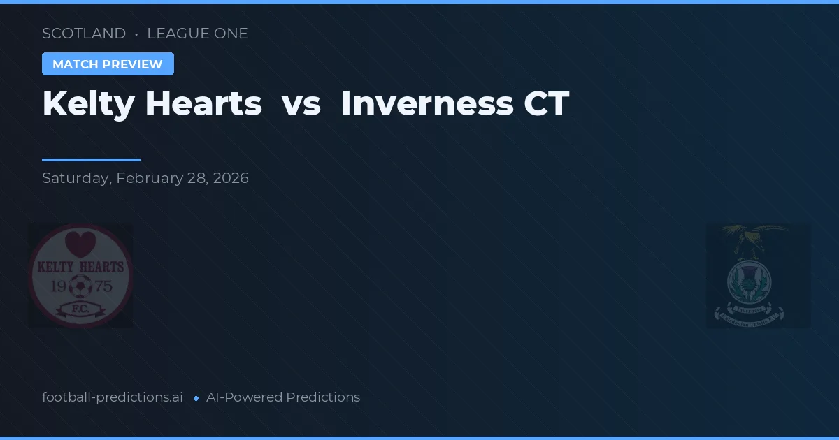 Kelty Hearts vs Inverness CT — pronostic și avancronică meci