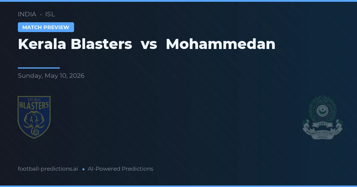 Kerala Blasters vs Mohammedan — pronostic și avancronică meci