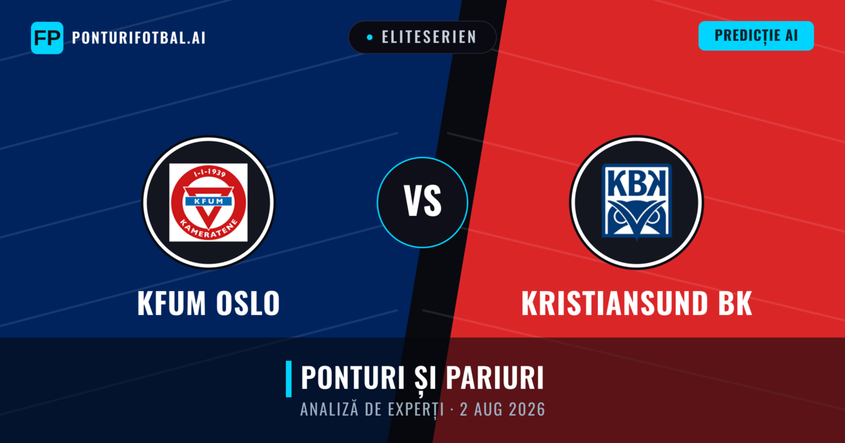KFUM Oslo vs Kristiansund BK — pronostic și avancronică meci