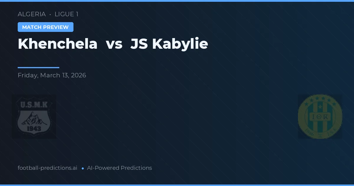 Khenchela vs JS Kabylie — pronostic și avancronică meci