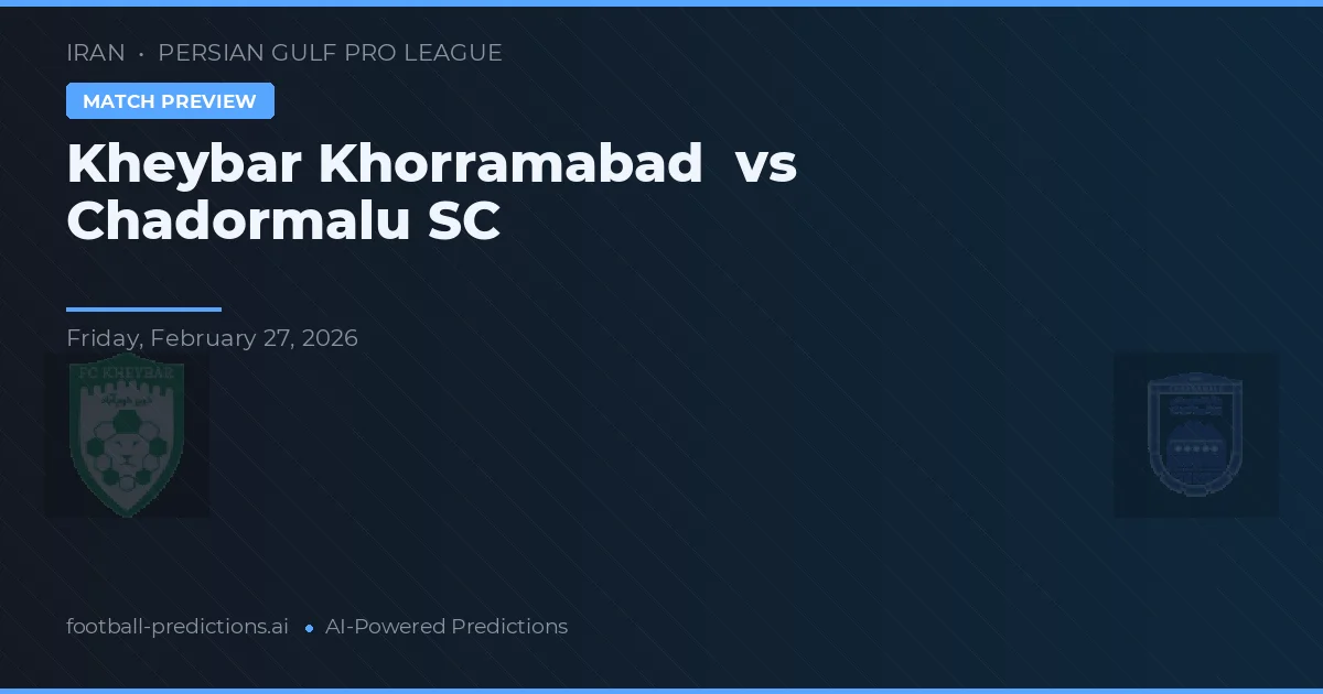 Kheybar Khoramabad vs Chadormalu SC — pronostic și avancronică meci