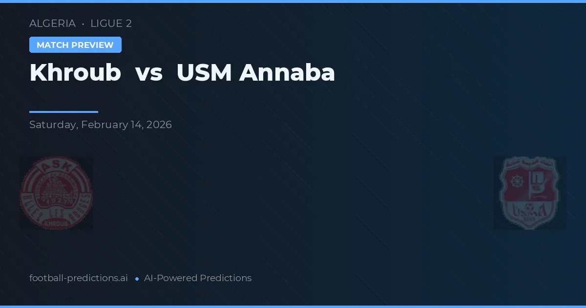 Khroub vs USM Annaba — pronostic și avancronică meci