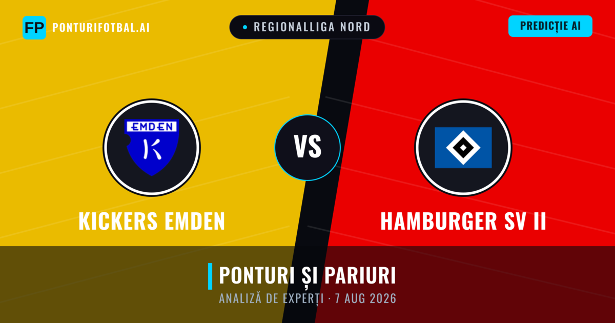 Kickers Emden vs Hamburger SV II — pronostic și avancronică meci