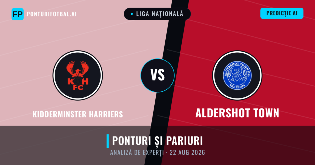 Kidderminster Harriers vs Aldershot Town — pronostic și avancronică meci