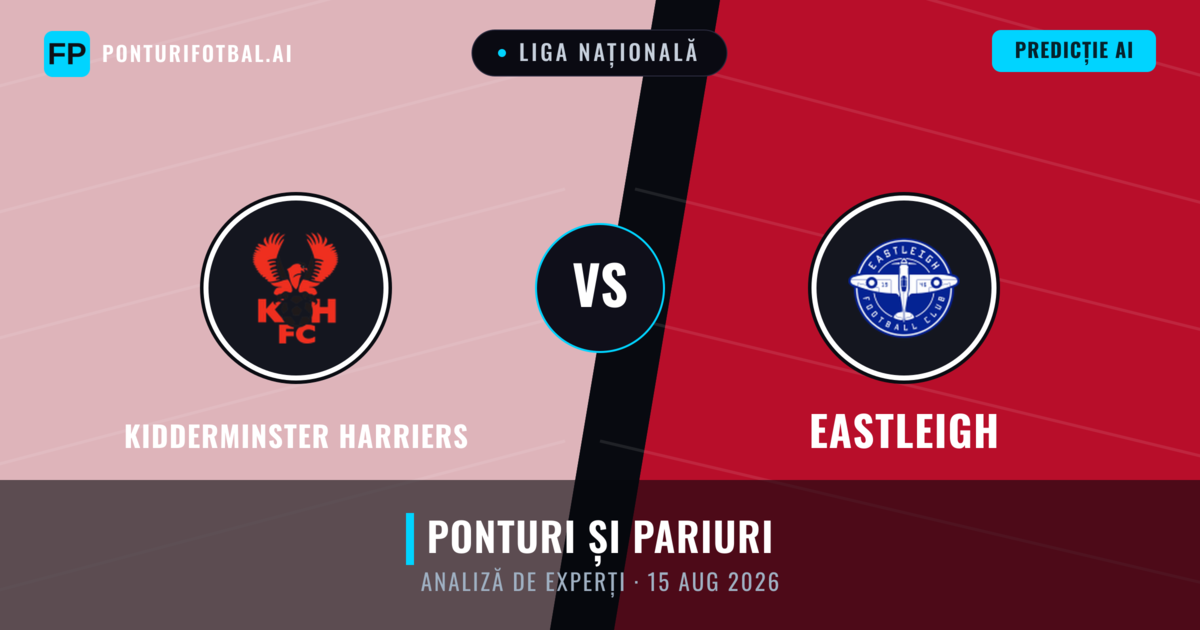Kidderminster Harriers vs Eastleigh — pronostic și avancronică meci