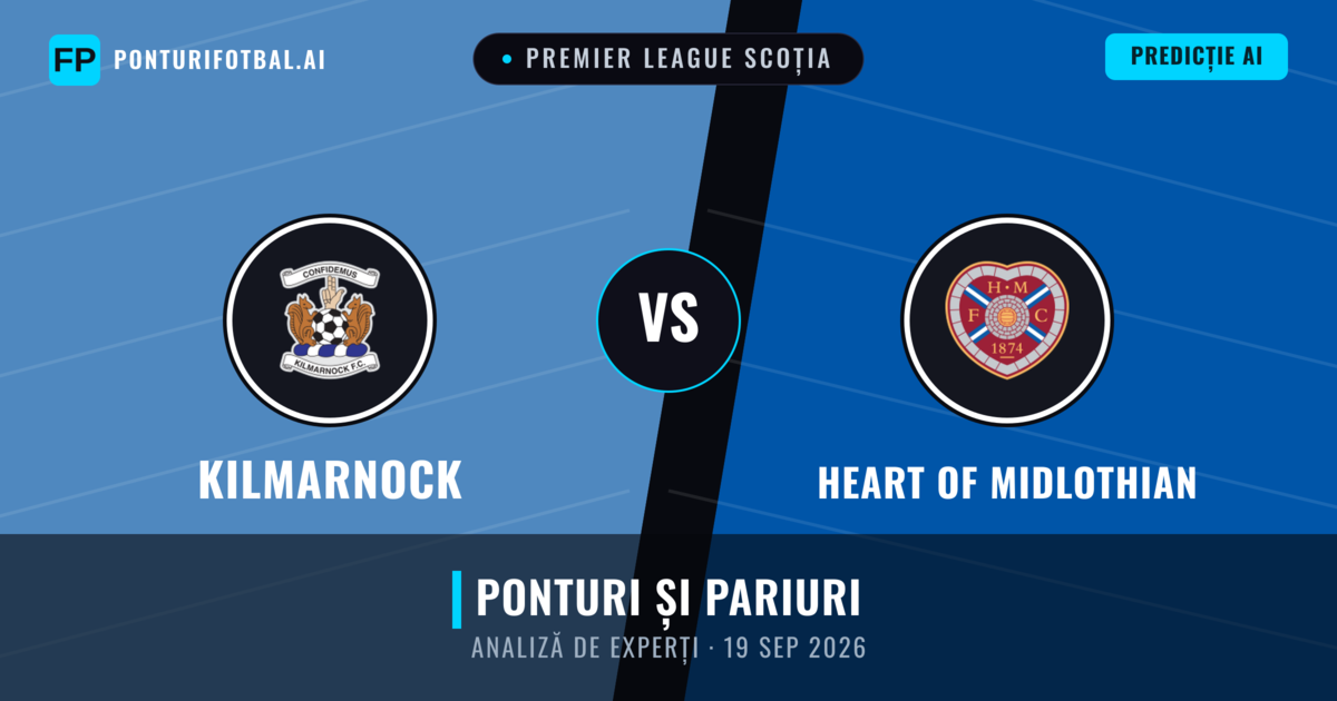 Kilmarnock vs Heart of Midlothian — pronostic și avancronică meci