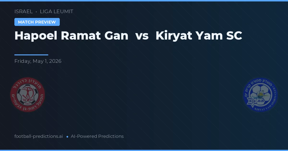 Kiryat Yam SC vs Hapoel Ramat Gan — pronostic și avancronică meci