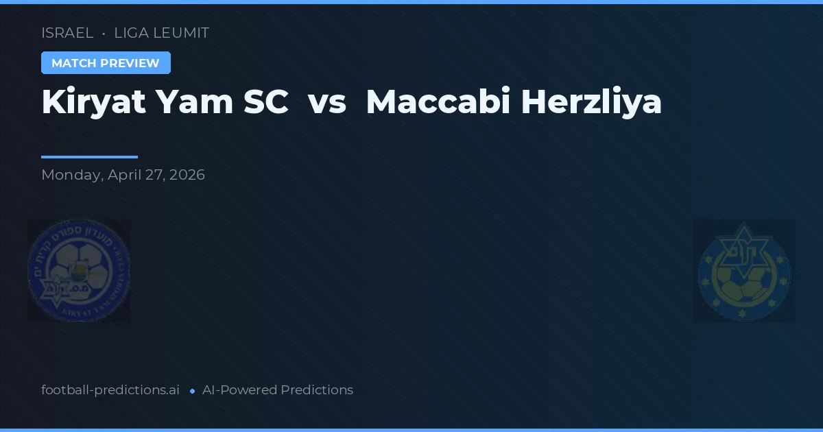 Maccabi Herzliya vs Kiryat Yam SC — pronostic și avancronică meci