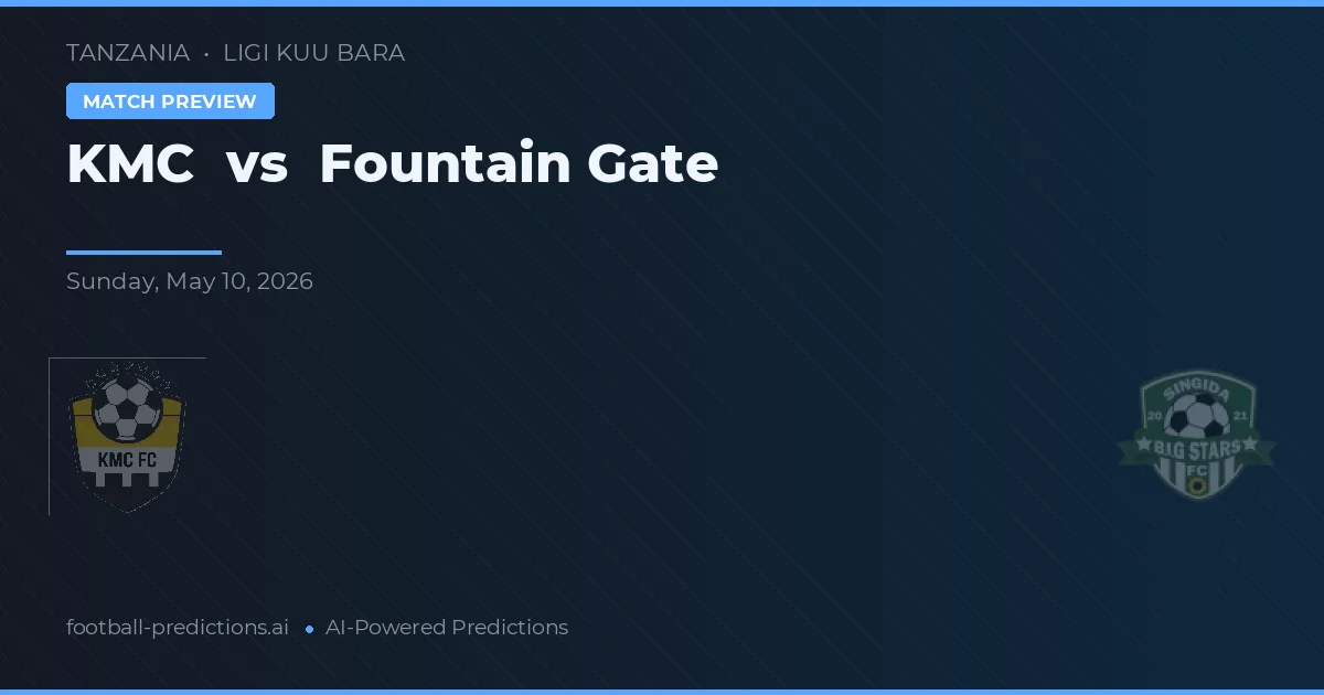 KMC vs Fountain Gate — pronostic și avancronică meci