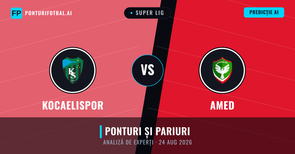 Kocaelispor vs Amed — pronostic și avancronică meci