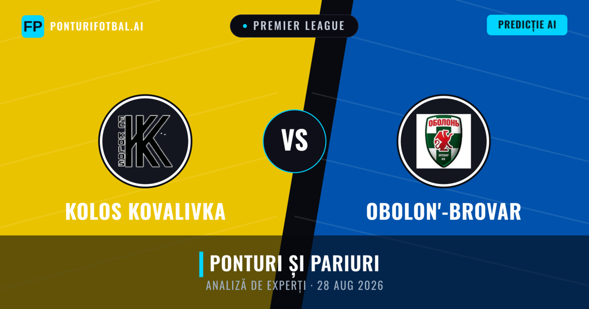 Kolos Kovalivka vs Obolon'-Brovar — pronostic și avancronică meci