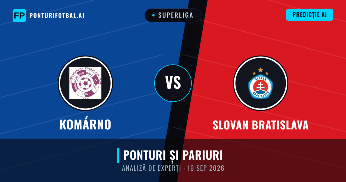 Komárno vs Slovan Bratislava — pronostic și avancronică meci