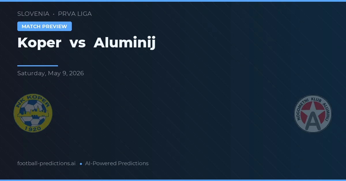 Koper vs Aluminij — pronostic și avancronică meci