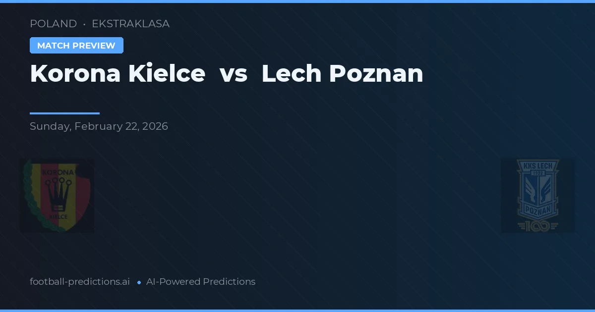 Korona Kielce vs Lech Poznań — pronostic și avancronică meci