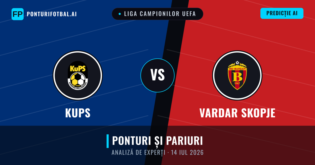 KuPS vs Vardar Skopje — pronostic și avancronică meci