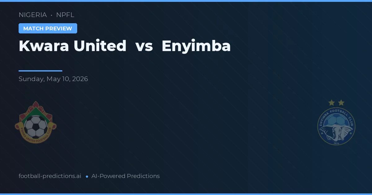 Kwara United vs Enyimba — pronostic și avancronică meci