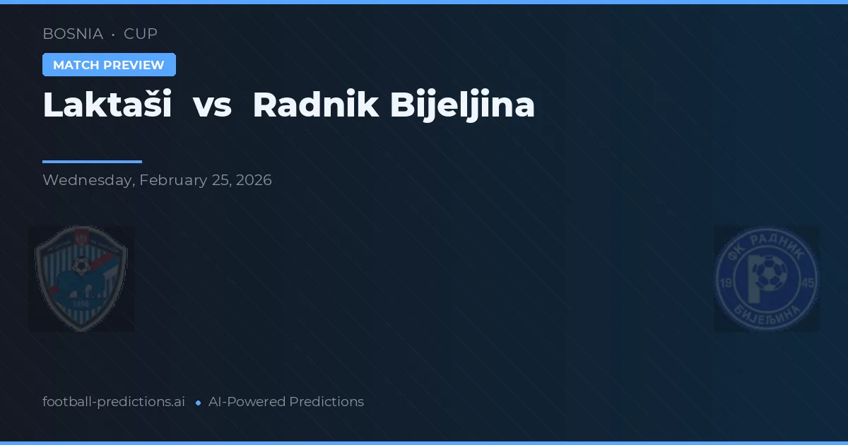 Laktaši vs Radnik Bijeljina — pronostic și avancronică meci