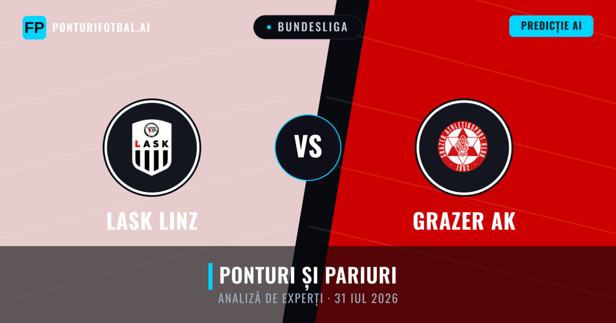 LASK Linz vs Grazer AK — pronostic și avancronică meci