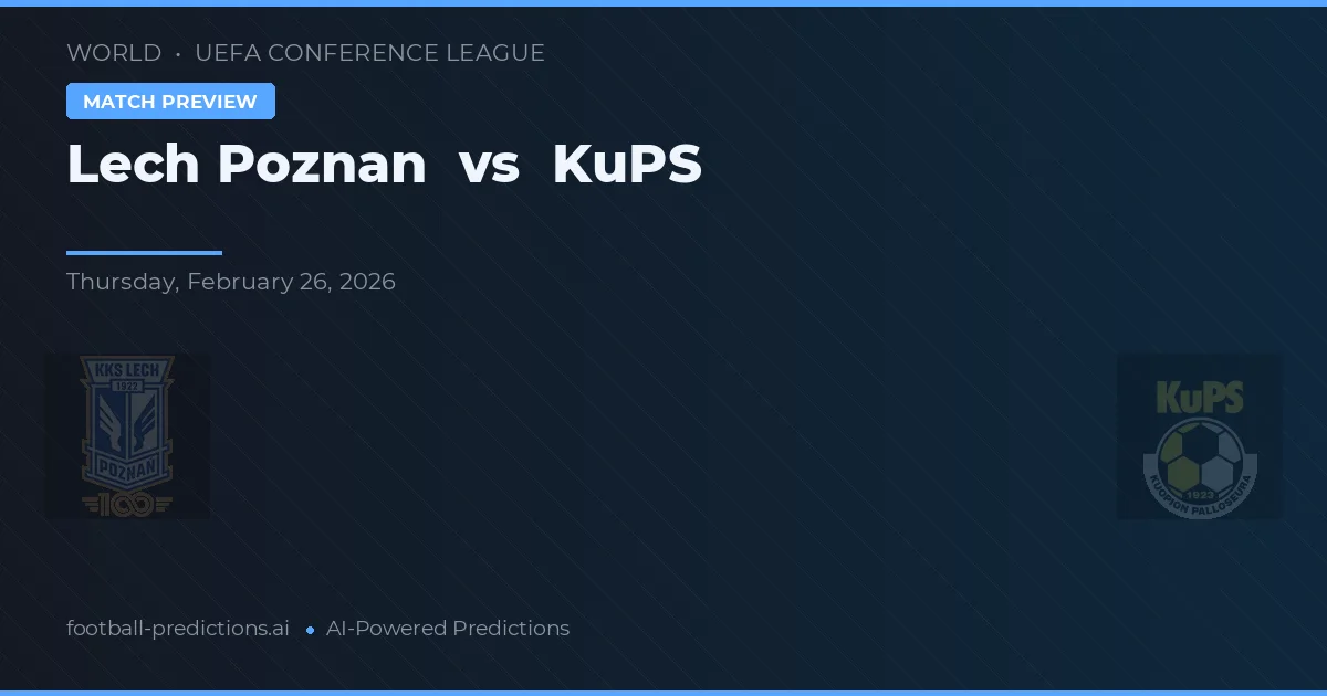 Lech Poznań vs KuPS — pronostic și avancronică meci