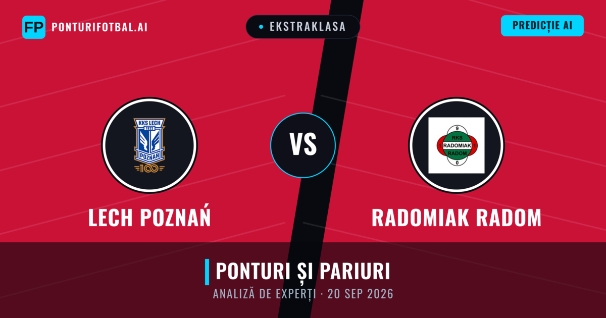 Lech Poznań vs Radomiak Radom — pronostic și avancronică meci