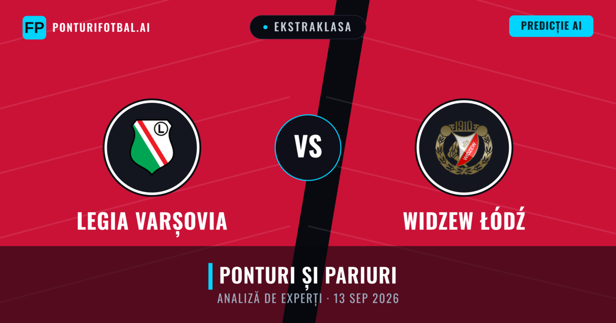 Legia Varșovia vs Widzew Łódź — pronostic și avancronică meci
