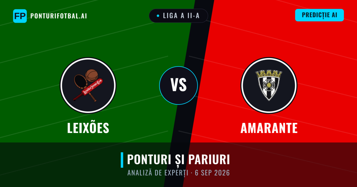 Leixões vs Amarante — pronostic și avancronică meci
