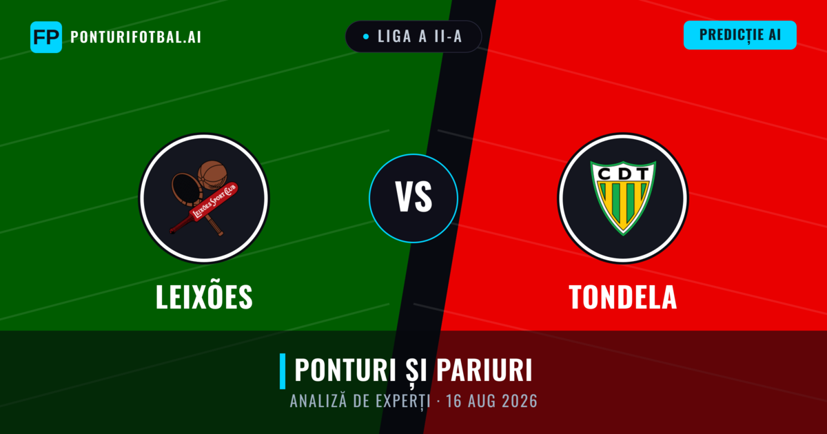 Leixões vs Tondela — pronostic și avancronică meci