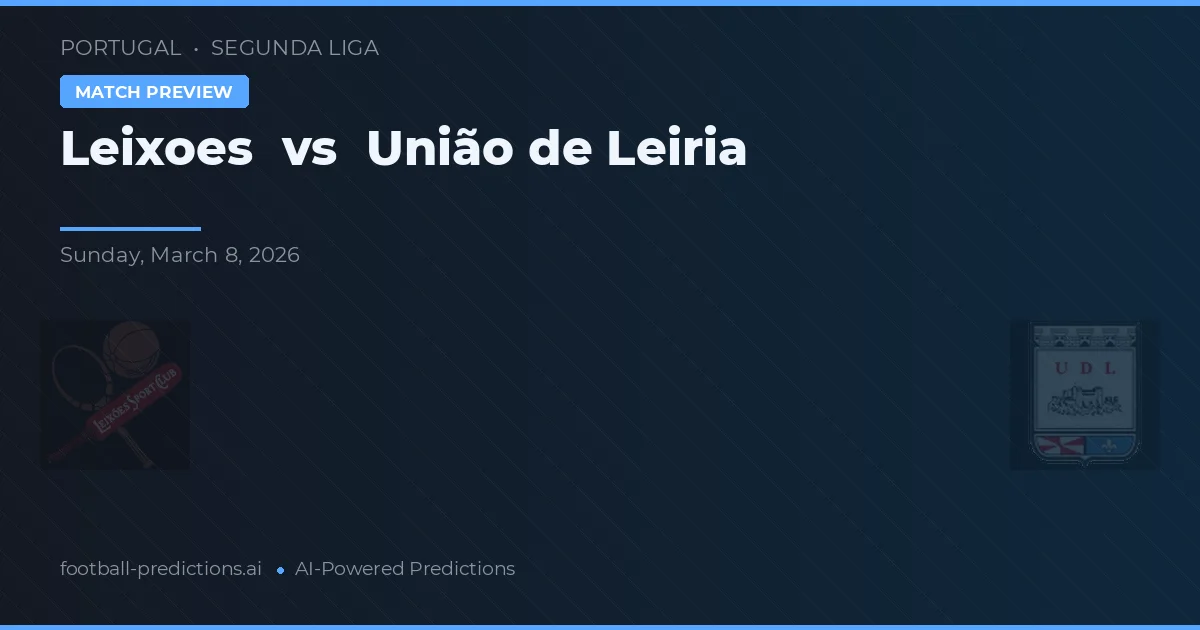 Leixões vs União de Leiria — pronostic și avancronică meci