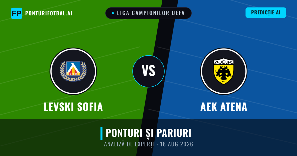 Levski Sofia vs AEK Atena — pronostic și avancronică meci